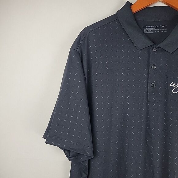 Nike Golf Polo Mens 2XL Black Wynn Resort Casino Logo Dri-Fit Performance - Picture 5 of 12